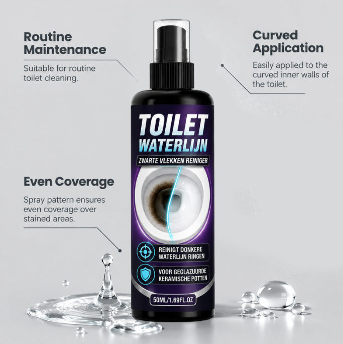 🚽 TOILET WATERLINE CLEANER — TARGET STUBBORN WATERLINE RINGS, DARK STAINS &amp; EVERYDAY TOILET BOWL BUILDUP RIGHT WHERE THEY START