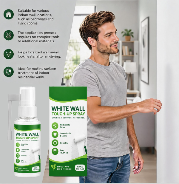 🏠 VELLORIIA® WHITE WALL TOUCH-UP SPRAY — COVER SMALL SCUFFS, MARKS &amp; EVERYDAY WALL IMPERFECTIONS WITHOUT REPAINTING THE ENTIRE ROOM