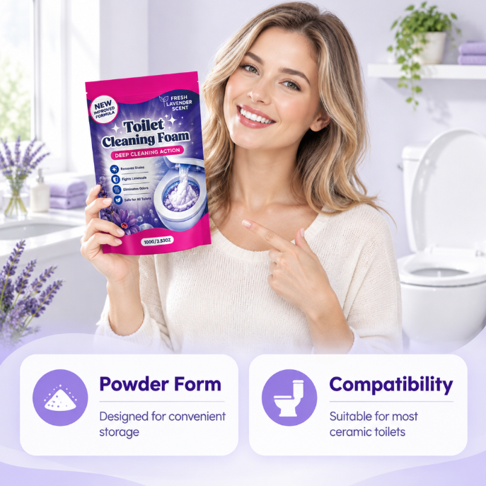 VELLORIIA® TOILET CLEANING FOAM POWDER — POUR IT IN, WATCH THE FOAM RISE &amp; GIVE YOUR TOILET BOWL THE DEEP-CLEANING RESET IT’S BEEN WAITING FOR