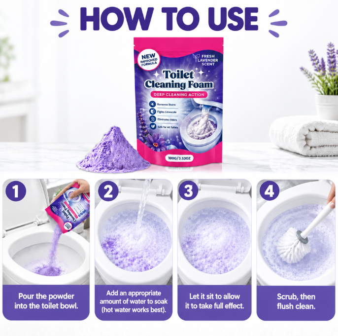 VELLORIIA® TOILET CLEANING FOAM POWDER — POUR IT IN, WATCH THE FOAM RISE &amp; GIVE YOUR TOILET BOWL THE DEEP-CLEANING RESET IT’S BEEN WAITING FOR