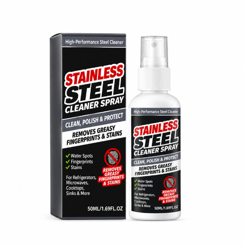 ✨ VELLORIIA® STAINLESS STEEL CLEANER &amp; POLISH SPRAY — WIPE AWAY GREASY FINGERPRINTS, WATER SPOTS &amp; EVERYDAY GRIME FOR A CLEANER, SLEEKER, POLISHED-LOOKING FINISH