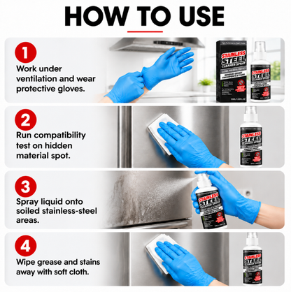 ✨ VELLORIIA® STAINLESS STEEL CLEANER &amp; POLISH SPRAY — WIPE AWAY GREASY FINGERPRINTS, WATER SPOTS &amp; EVERYDAY GRIME FOR A CLEANER, SLEEKER, POLISHED-LOOKING FINISH