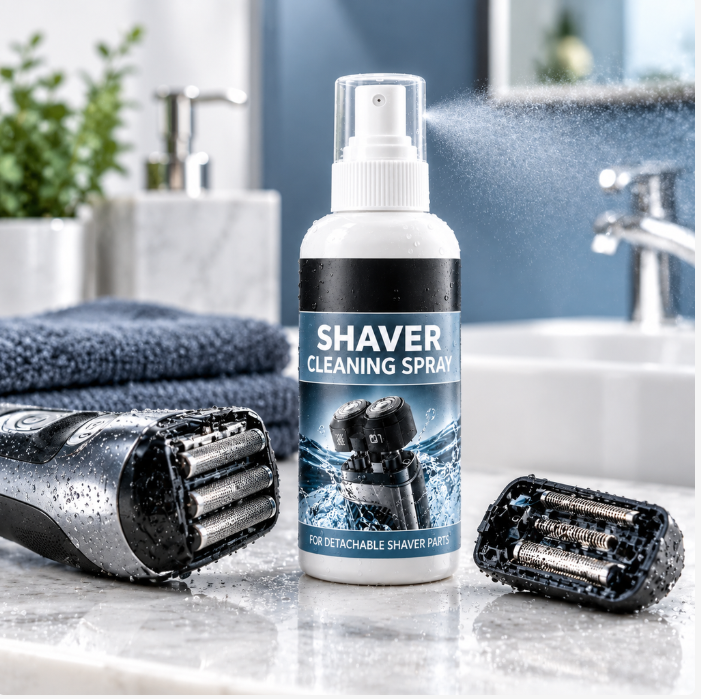 🪒 VELLORIIA® SHAVER CLEANING SPRAY — GIVE THE SHAVER THAT TOUCHES YOUR FACE EVERY MORNING THE CLEANING ROUTINE IT DESERVES