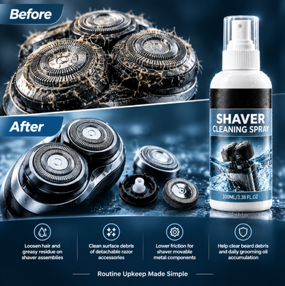 🪒 VELLORIIA® SHAVER CLEANING SPRAY — GIVE THE SHAVER THAT TOUCHES YOUR FACE EVERY MORNING THE CLEANING ROUTINE IT DESERVES