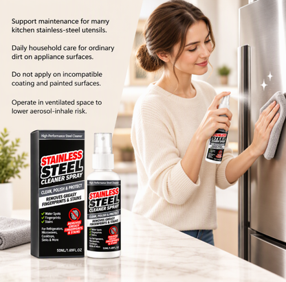 ✨ VELLORIIA® STAINLESS STEEL CLEANER &amp; POLISH SPRAY — WIPE AWAY GREASY FINGERPRINTS, WATER SPOTS &amp; EVERYDAY GRIME FOR A CLEANER, SLEEKER, POLISHED-LOOKING FINISH
