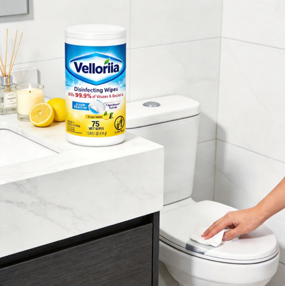 🧼 Velloriia® DISINFECTING WIPES — ONE QUICK WIPE FOR EVERYDAY MESSES, GREASE, GRIME & THE SURFACES YOUR FAMILY TOUCHES MOST