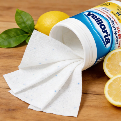 🧼 Velloriia® DISINFECTING WIPES — ONE QUICK WIPE FOR EVERYDAY MESSES, GREASE, GRIME & THE SURFACES YOUR FAMILY TOUCHES MOST